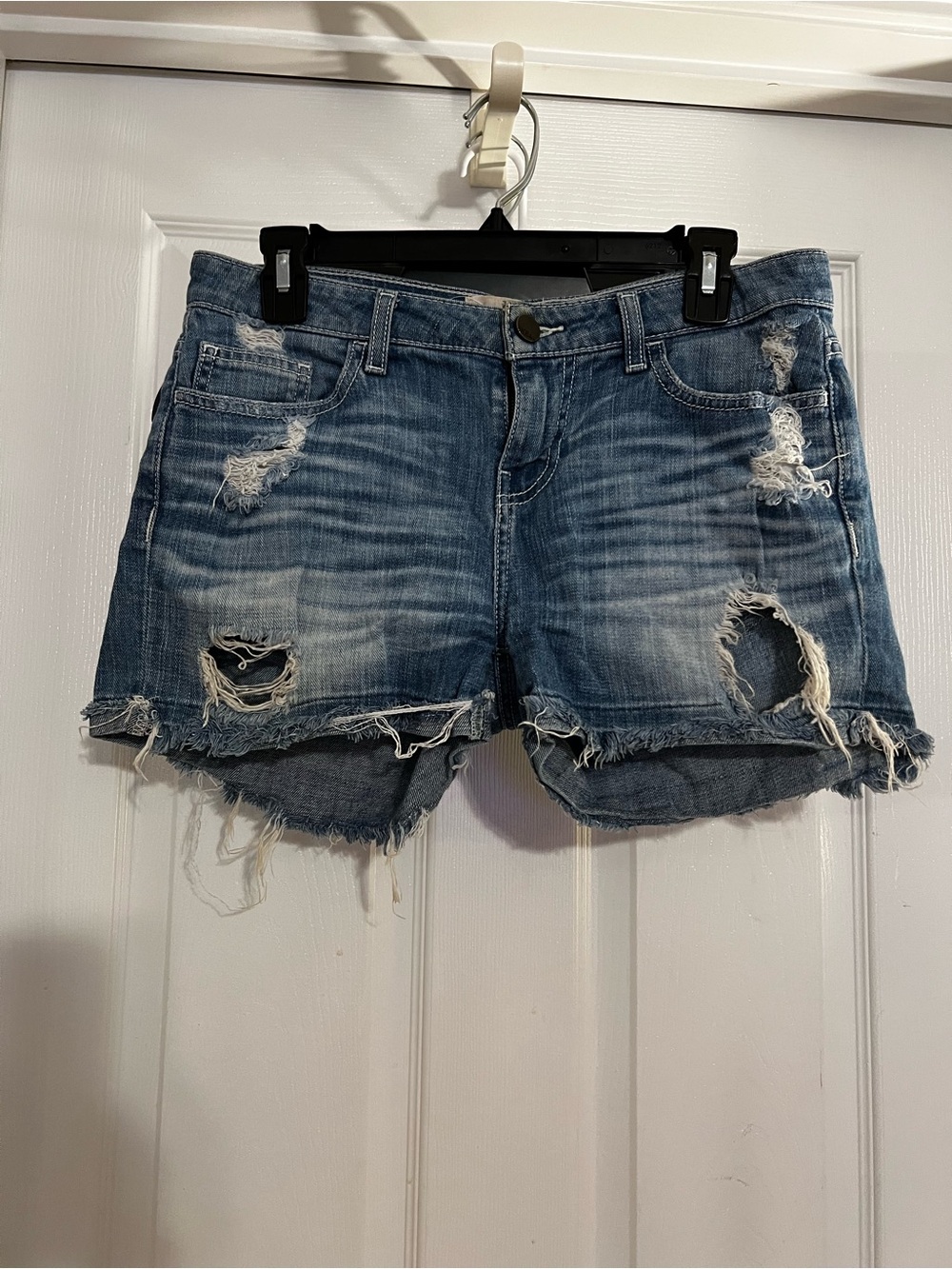 BKE Distressed Blue Denim Cutoff Shorts - Picture 2 of 4